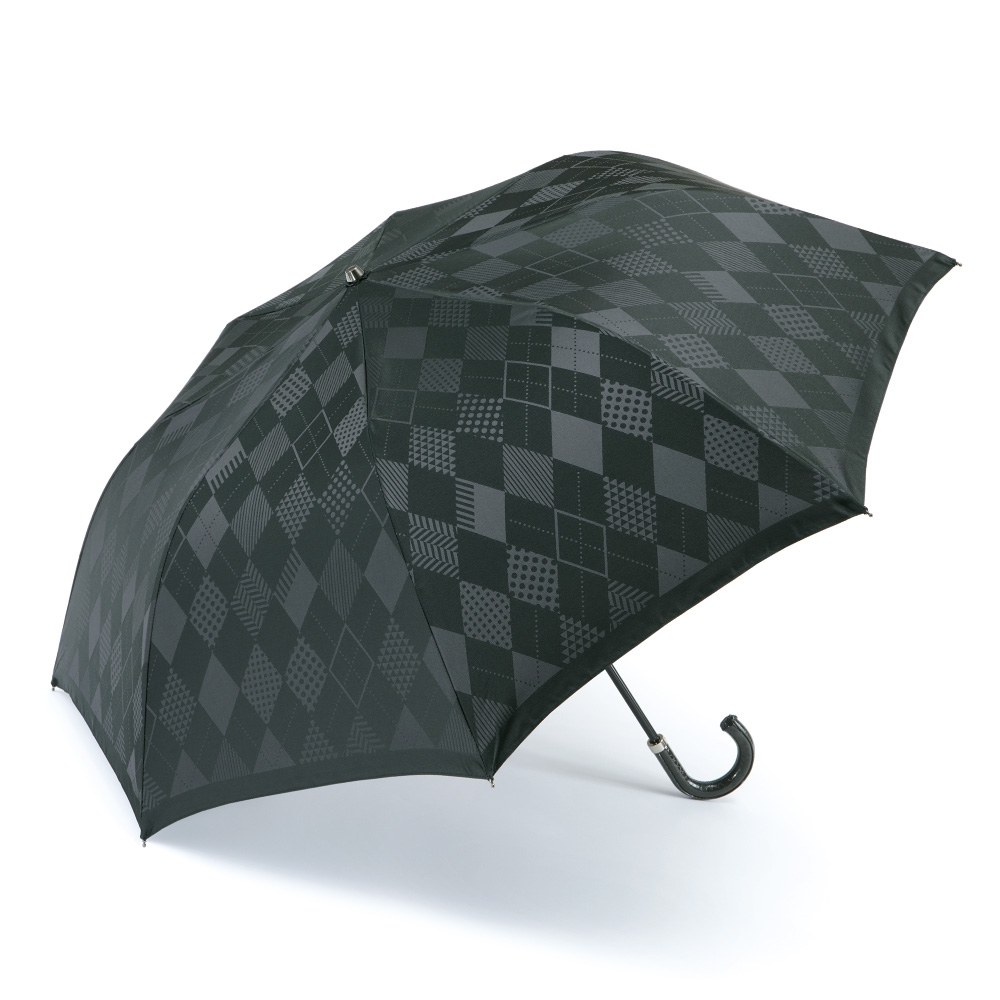 甲州織の折りたたみ晴雨兼用傘／紳士用
