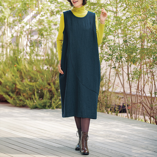 ウールガーゼのジャンパースカート
