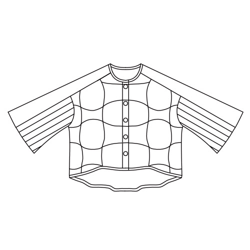 インターシャ編みデザインカーディガン