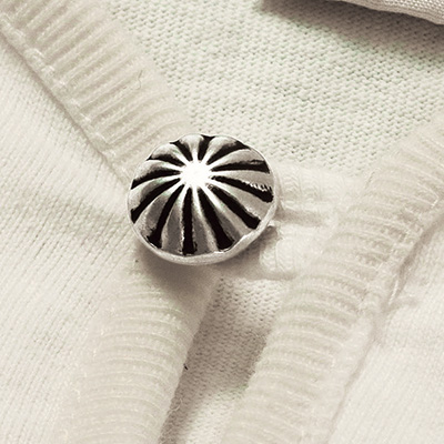 コンチョボタン･九分袖Tシャツ