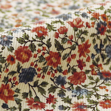 小花柄シャツコールスタンドシャツ