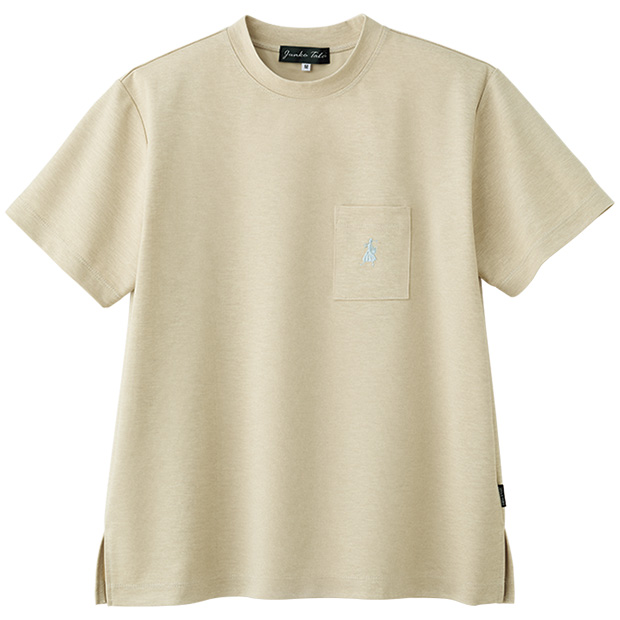 麻調クロス半袖Tシャツ