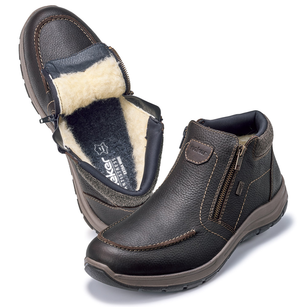 ダブルファスナー内ボアブーツ