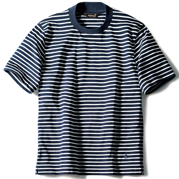 ドレス仕立てのボーダーTシャツ