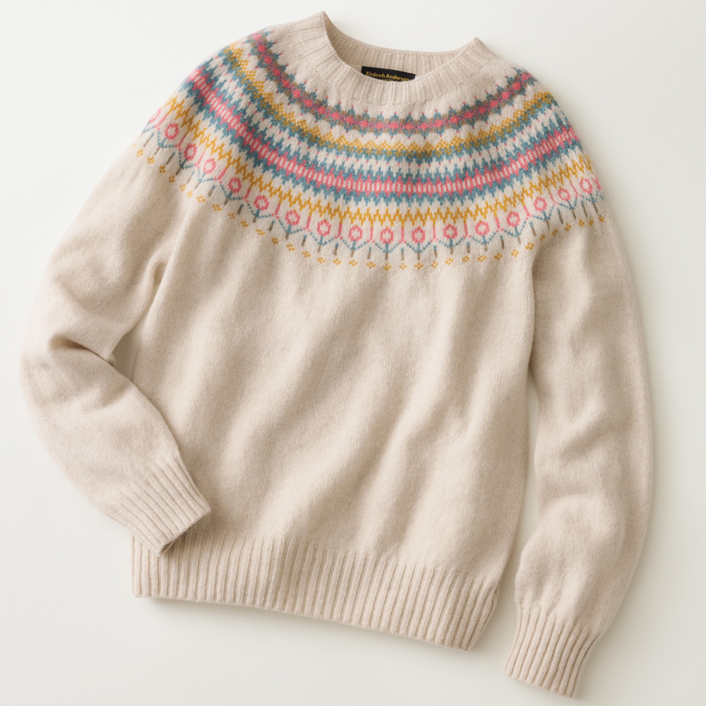 フェアアイル柄・ニットプルオーバー