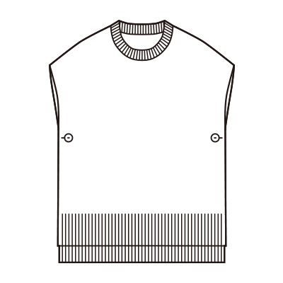 コットンシルクニットベスト