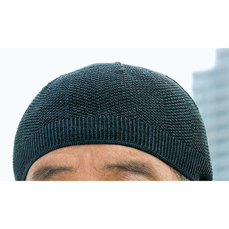 ヘリンボーン柄シルクニットキャップ