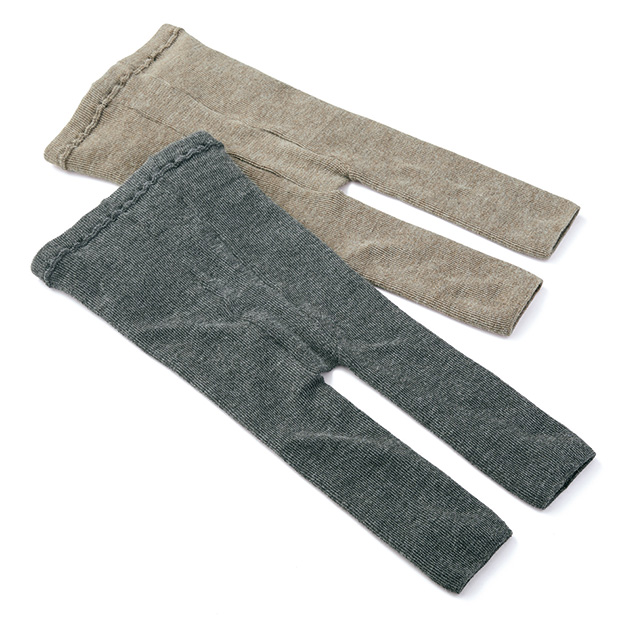 ベビーアルパカ混あったか5分丈パンツ