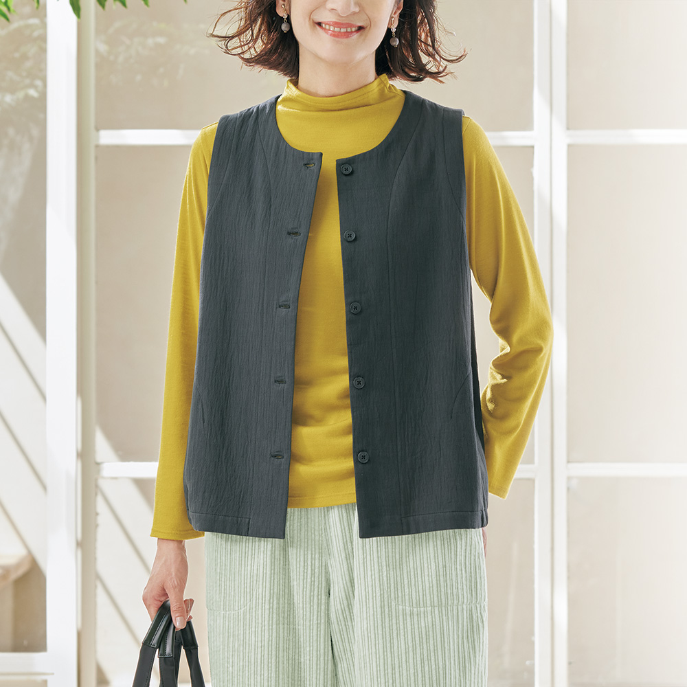 ダブルガーゼ・お洒落ベスト