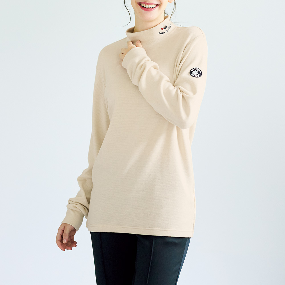 あったかモックネックプルオーバー