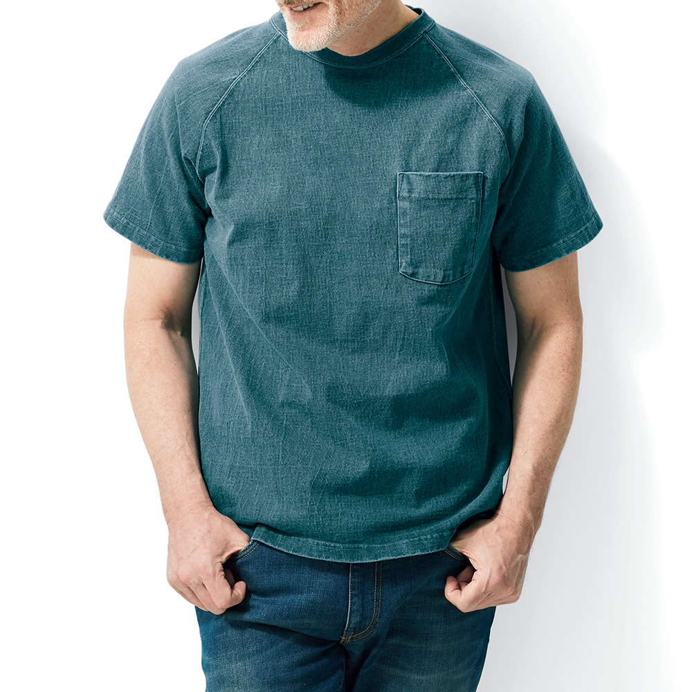 ヘビーウェイト･米綿ラグランポケットTシャツ／2色セット
