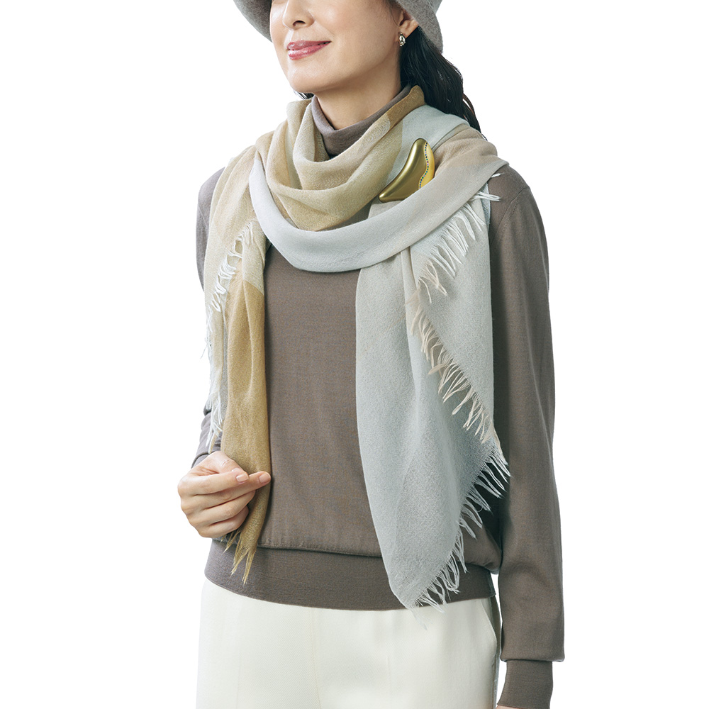 カシミヤシルクストール／モザイク