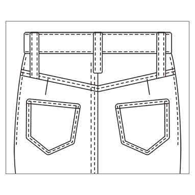 撥水ストレッチデニムパンツ