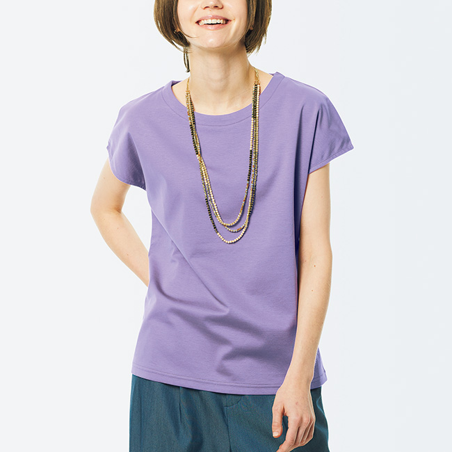 スーピマコットン･シンプルTシャツ