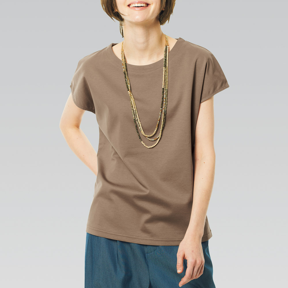 スーピマコットン・シンプルTシャツ