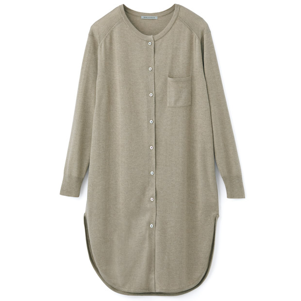 シルクカシミヤ･ニットロングシャツ