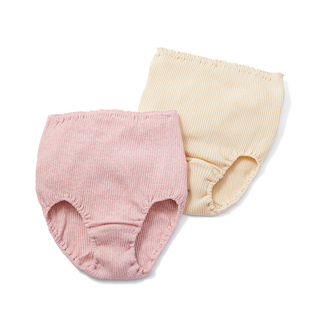 オーガニックコットンのリブショーツ／同色4枚セット