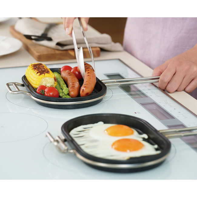 挟んで焼けるグリルパン（パニーニパン）