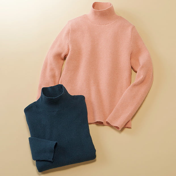 アンゴラリブハイネックプルオーバー