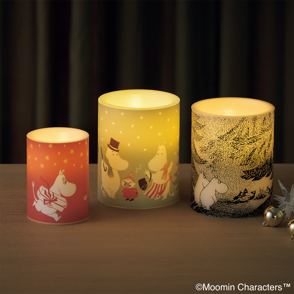ムーミンデザインLEDキャンドル／3種セット