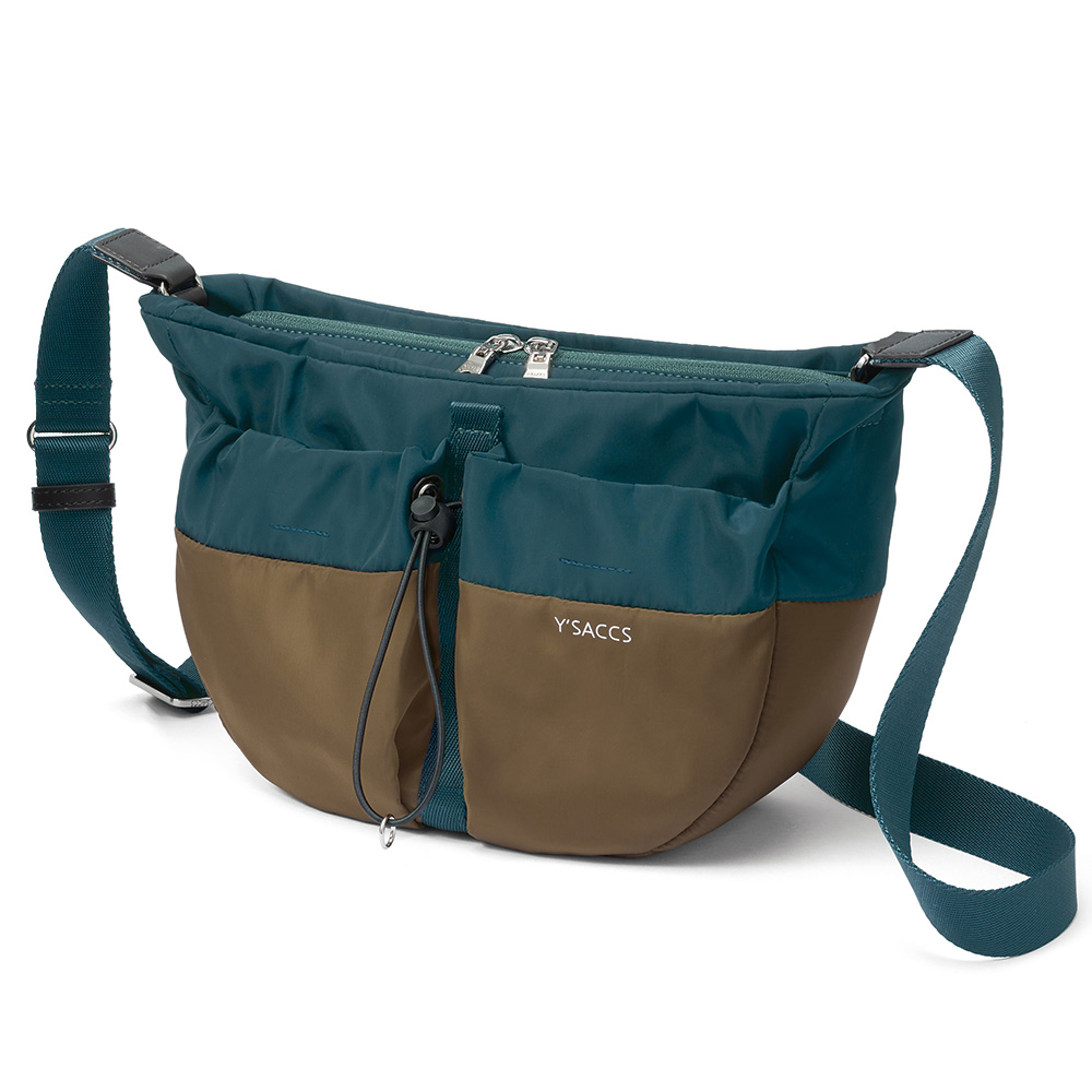 バイカラー撥水ショルダーバッグ