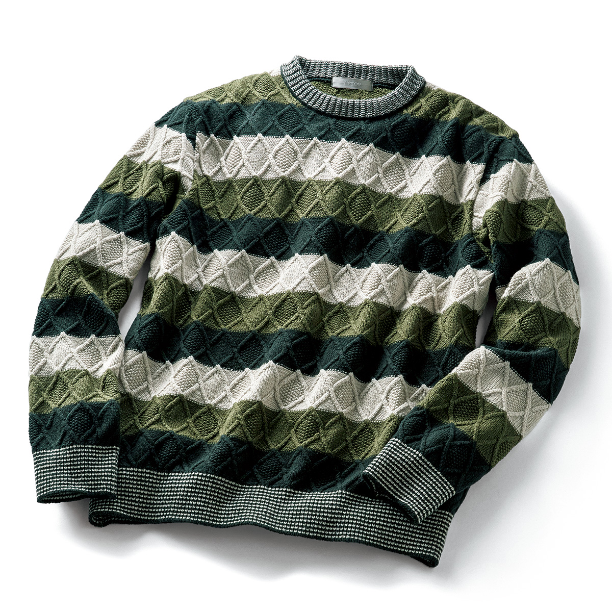 5種の編み柄を楽しむ･洗えるウール混セーター