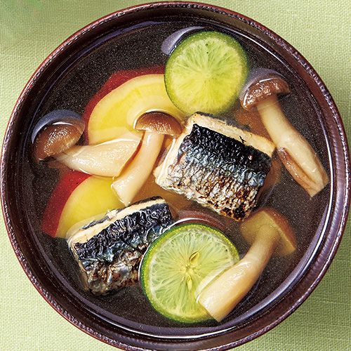 焼き秋刀魚の澄まし汁