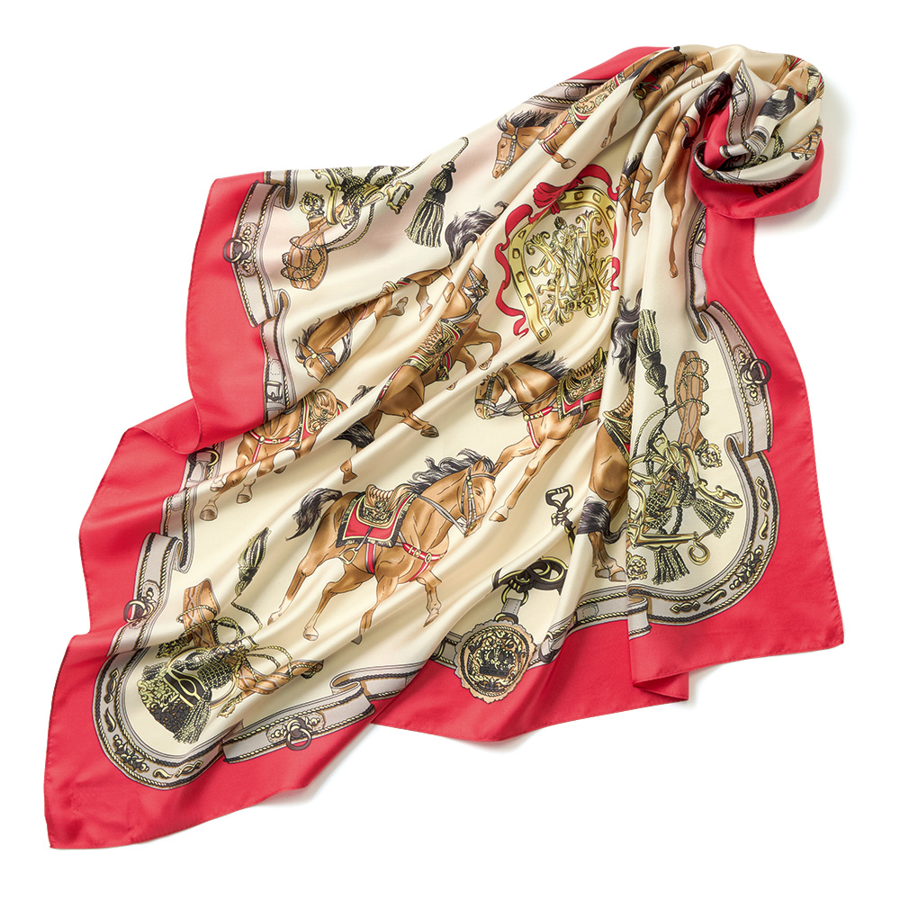 シルクプリントスカーフ／ギャロップ