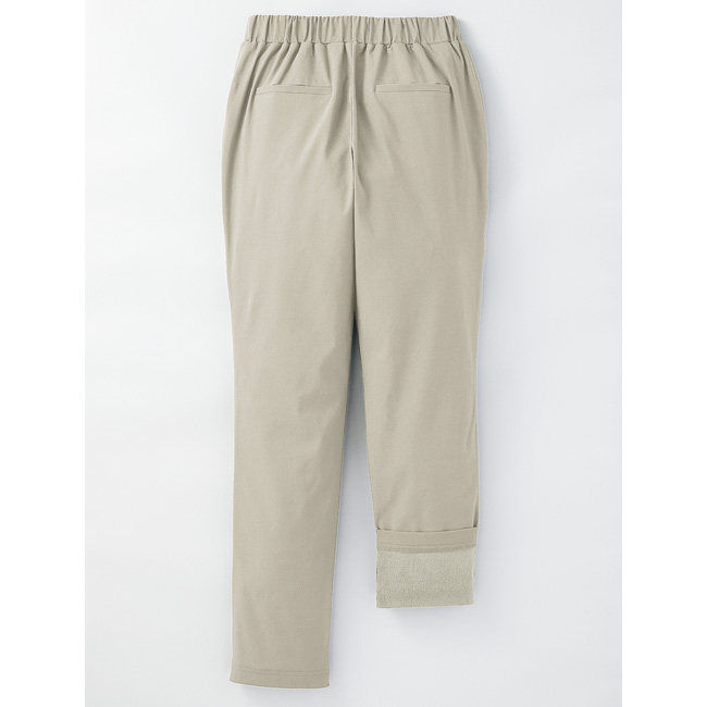 フロントダウンの撥水テーパードパンツ レディス