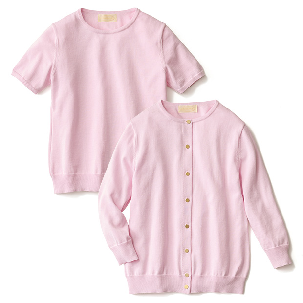 コットン七分袖アンサンブル