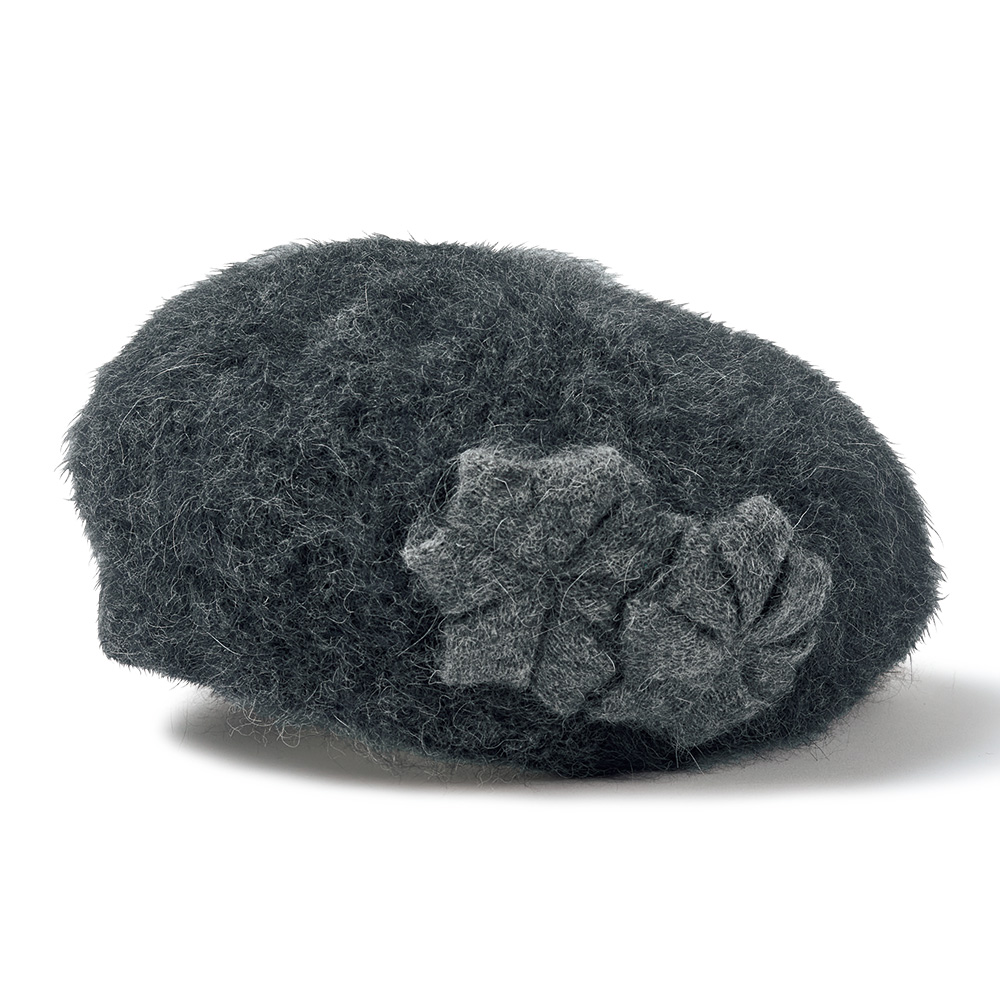 アンゴラ混ニットベレー