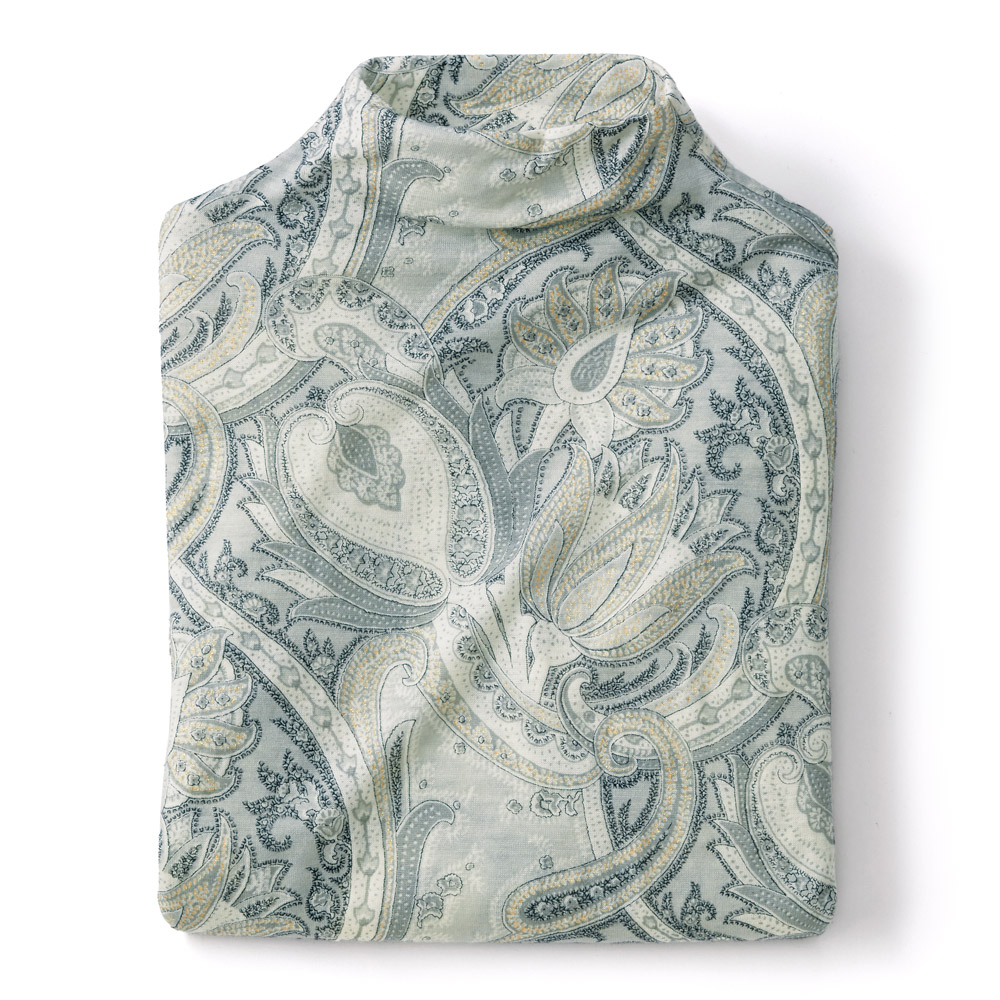 手捺染更紗プリントプルオーバー