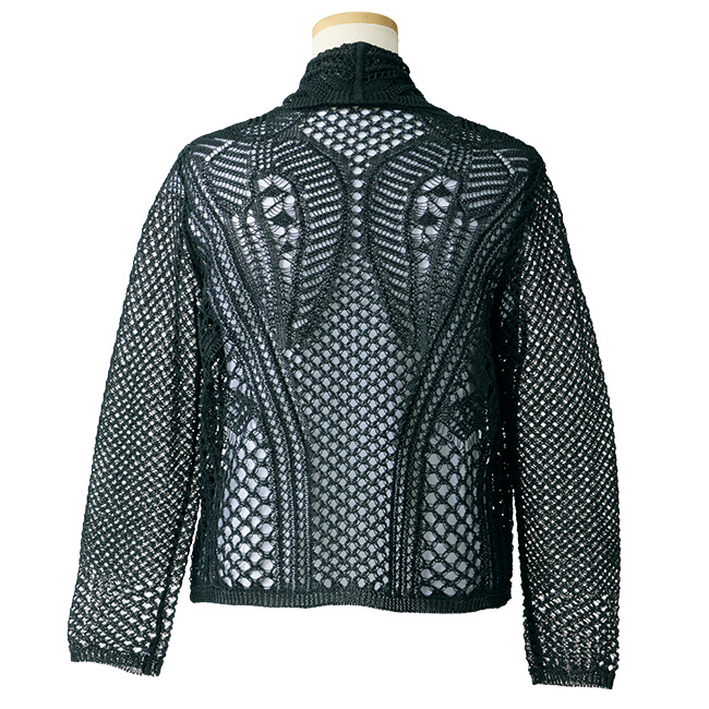 レース編みカーディガン