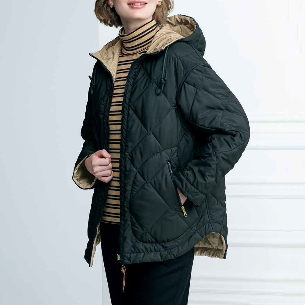 リバーシブル･中わたコート