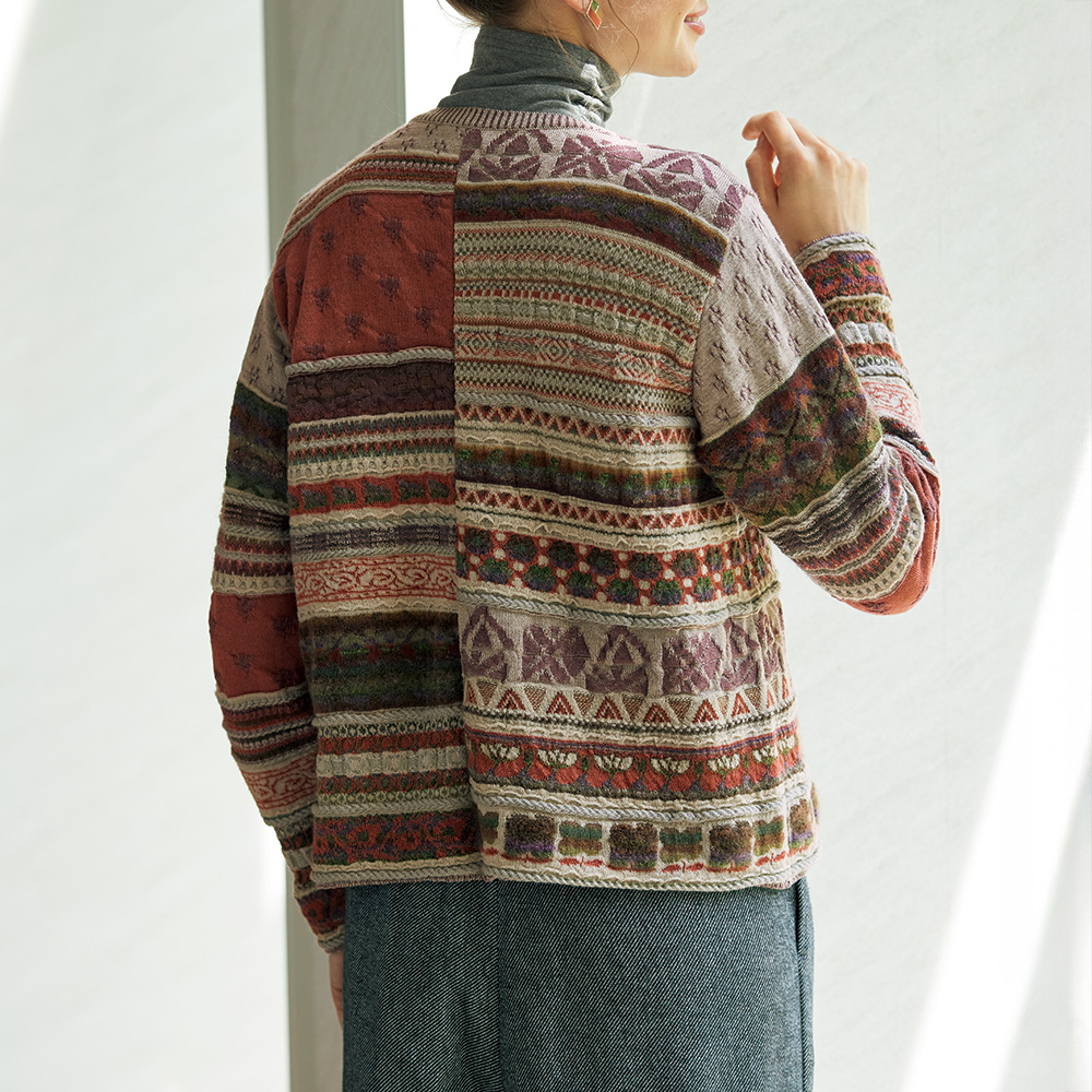 ジャカードカーディガン