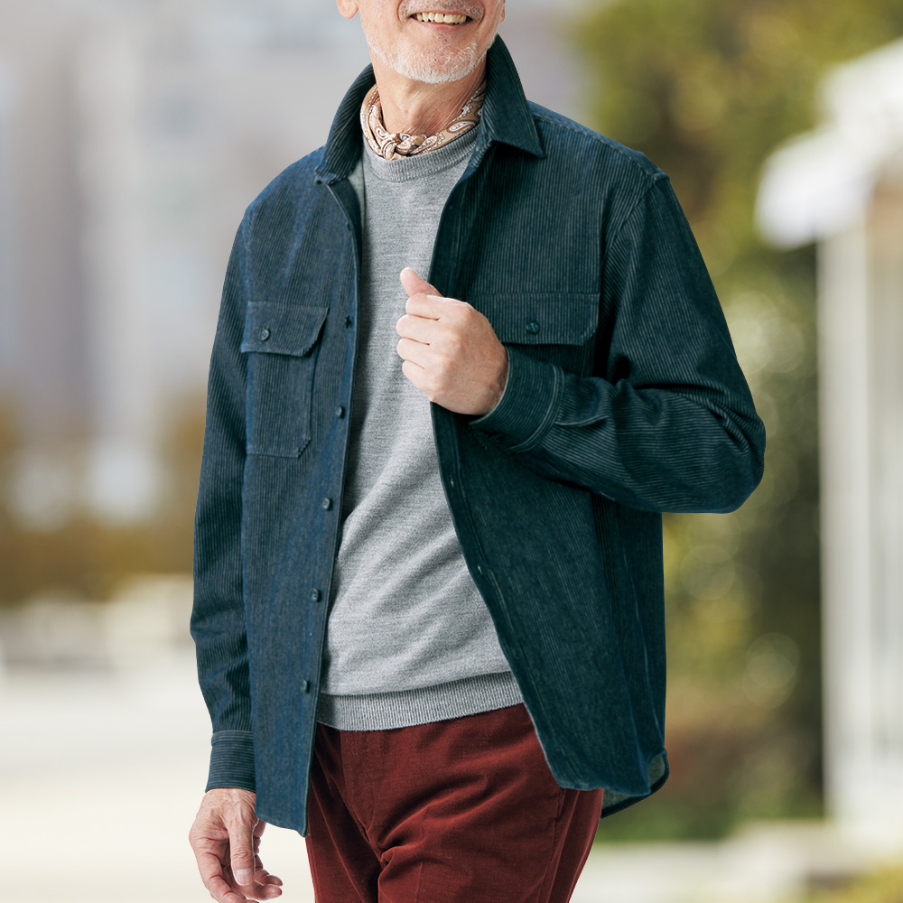 裏起毛ピケ･オーバーシャツ