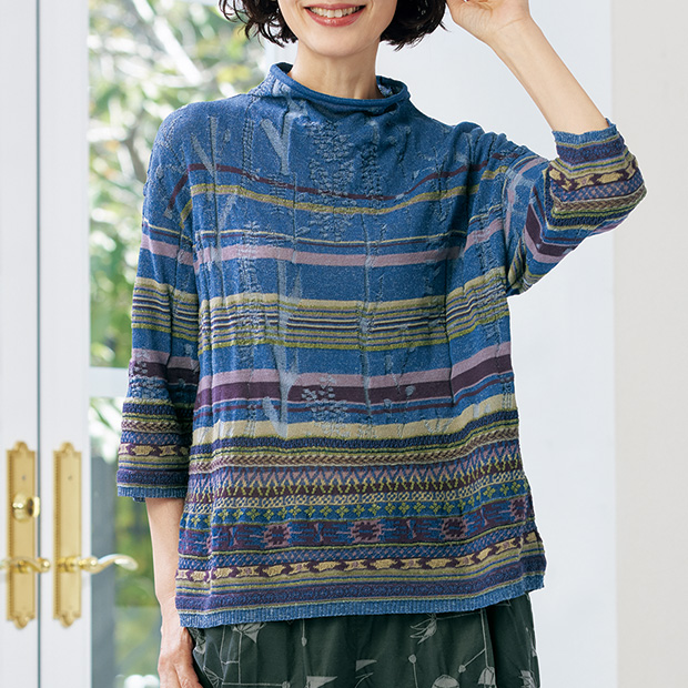 ジャカードプルオーバー