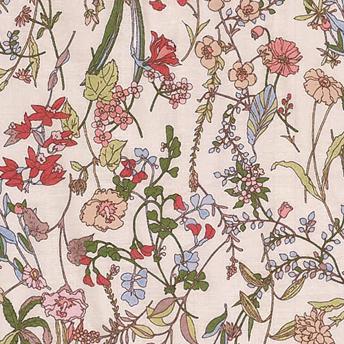 綿ローンプリントブラウス