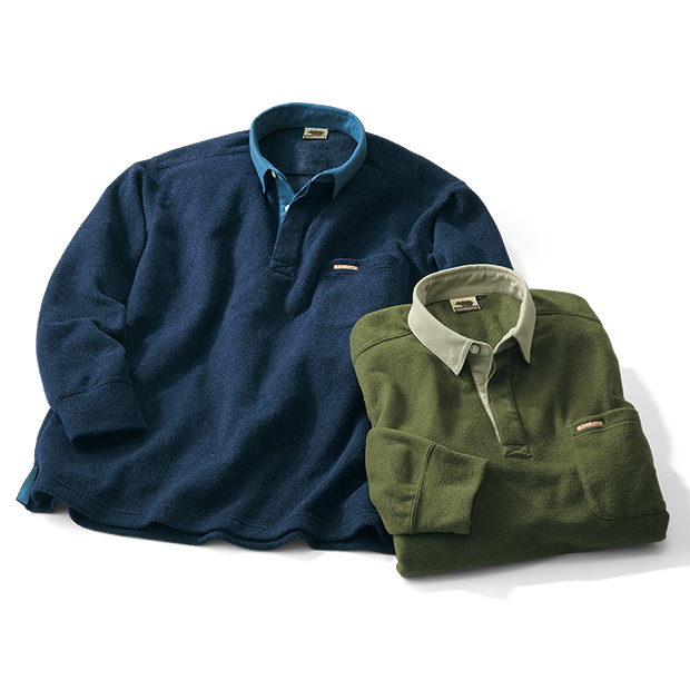 吸湿発熱･フリースラガーシャツ