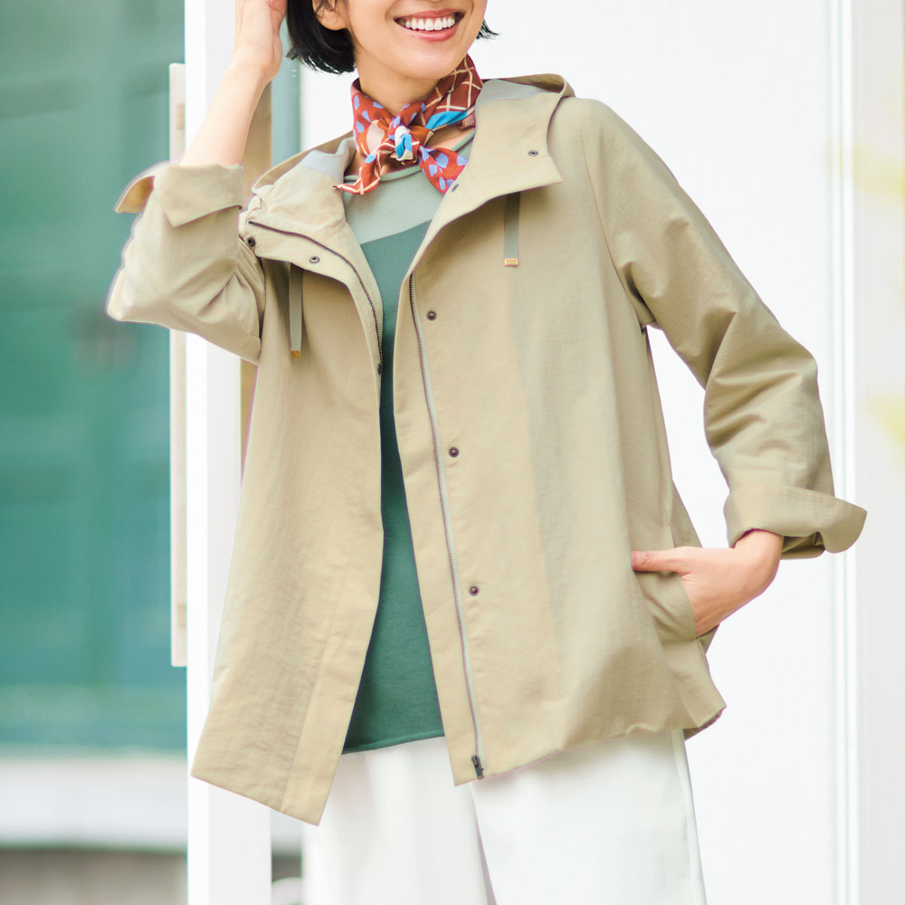 グログランリボン･撥水フーディ