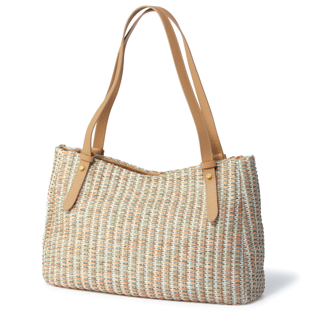 ラフィア調ショルダーバッグ