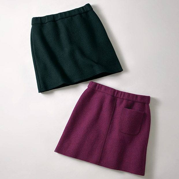 ウール混縮じゅうオーバースカート