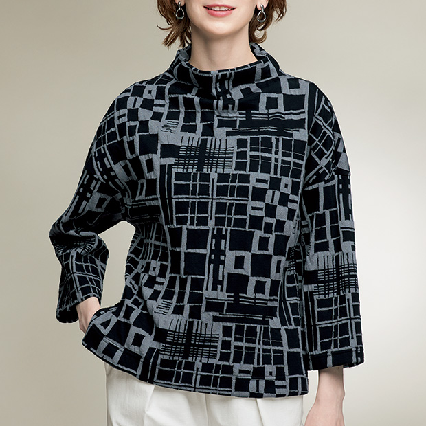 ジャカードプルオーバー