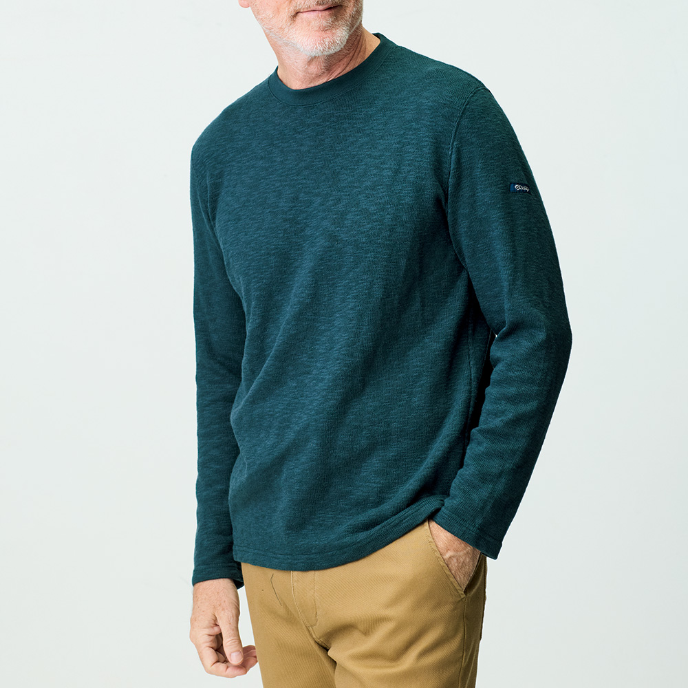 旧式編機のスラブオーガニック綿プルオーバー