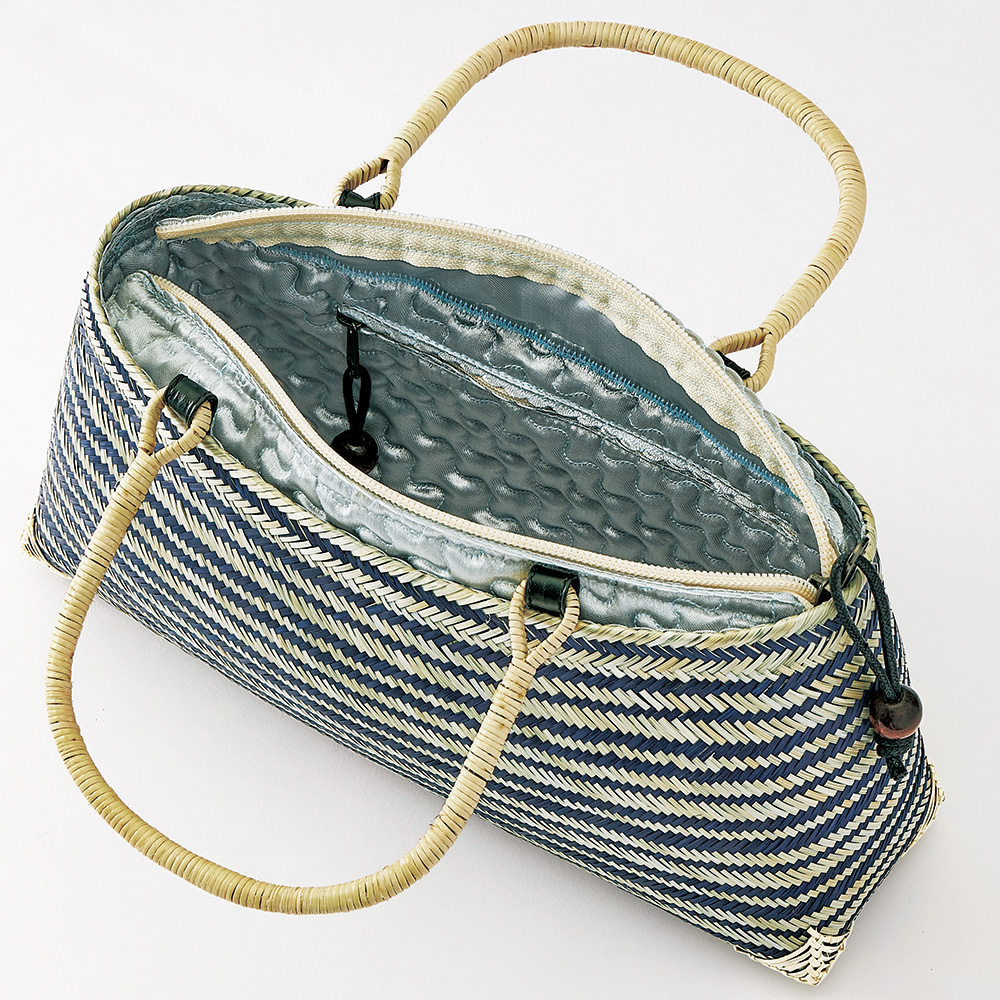 竹編みバッグ（舟形）
