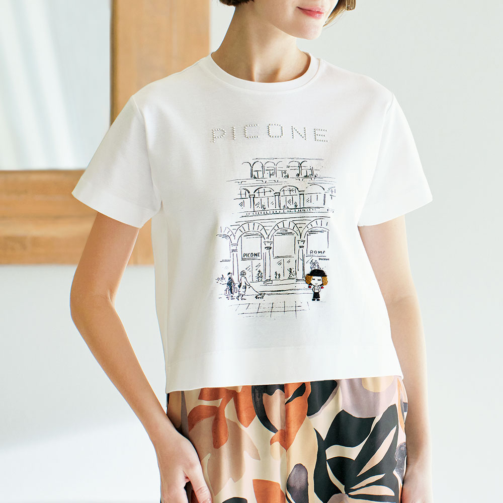 接触冷感プリントプルオーバー