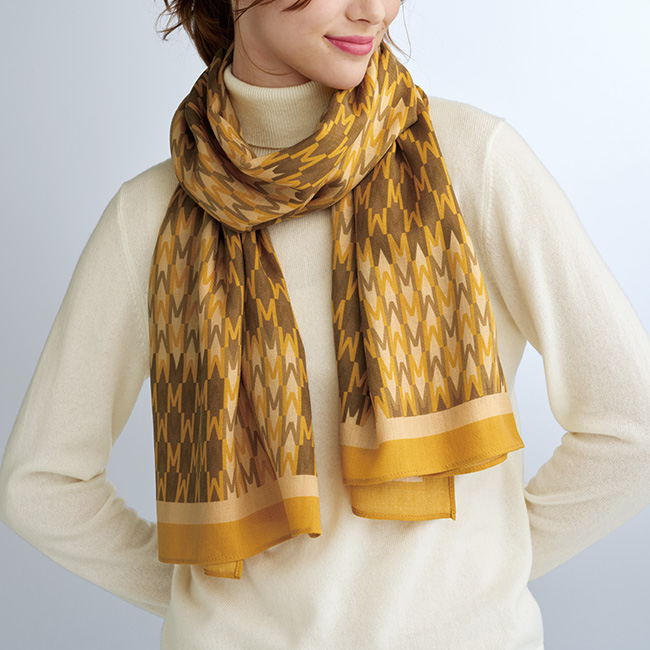 ウールシルクツイルストール