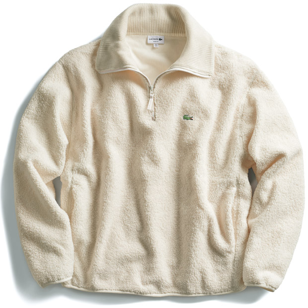 ブークレ糸のハーフジッププルオーバー