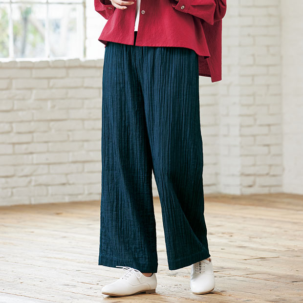 ガーゼストレートパンツ