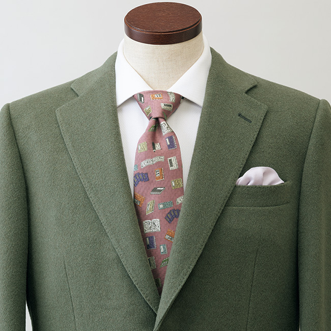 多色織り老舗のネクタイ／和本グラフ